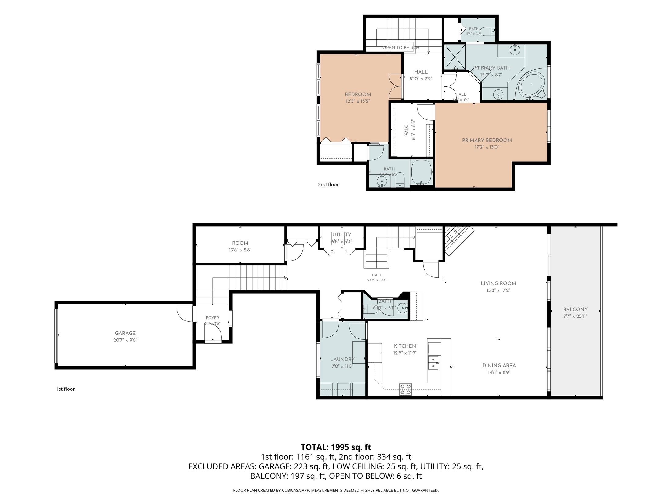 Floor plan with room dimensions