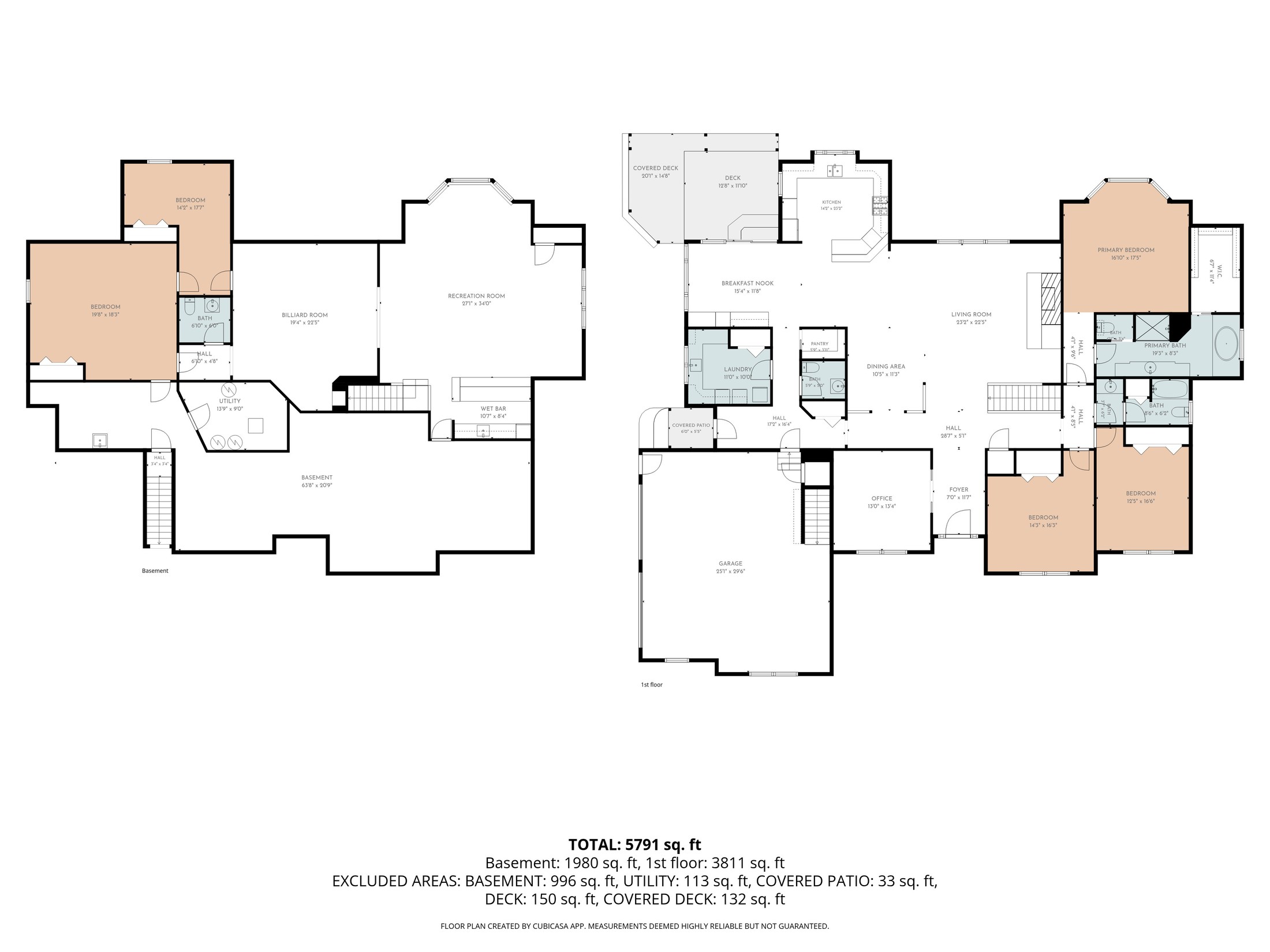 Interactive floor plan of a home